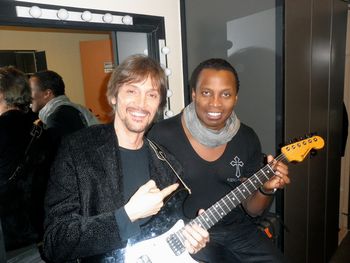 With Haddaway backstage of the Patrick Sebastien TV show in Paris.
