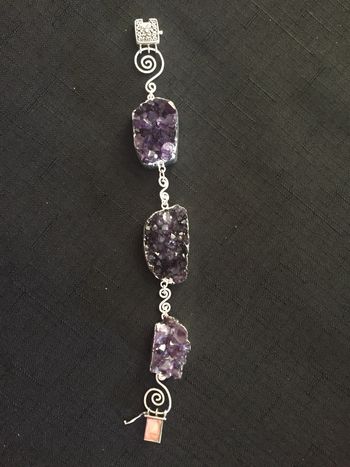 Amethyst sterling silver with box clasp
