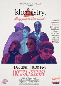 khemistry live music NYE weekend with Griff Tyler | Trey Graves | Kindal Tate | Daymo | Tina Noelle | Clay Dub 