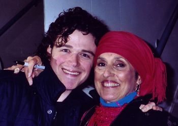 David & Joan Baez after a gig in Glasgow, March 2006. Joan was lovely as usual. David's dream is to sing with her. Maybe one day!
