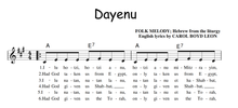 Dayenu! Sheet Music