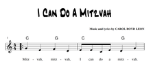 I Can Do A Mitzvah Sheet Music