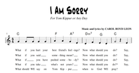 I Am Sorry (For Yom Kippur or any day) Sheet Music