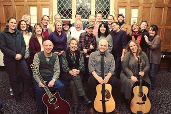 Having a blast together with a bunch of songwriters in Nashville, 2017. Our tutors in the front row: Allen Shamblin, Mary Gauthier, Verlon Thompson and Gretchen Peters.
