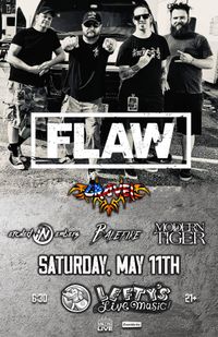 Tickets - FLAW/Gravel/Etched in Embers/Balefire/Modern Tiger @ Lefty's