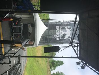 Setting up at the Hillside stage
