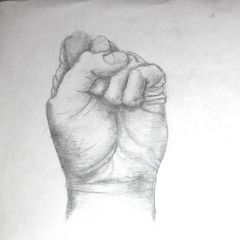 A study of hand back in my school days!
