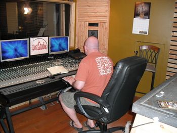 Tom Van Riper, my great producer, at Lost Studios in Gresham Oregon
