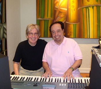 Sergio Mendes & Dave at the keyboards
