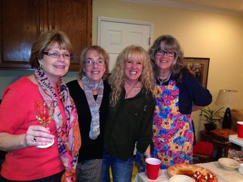 sisters-in-law Pat Regan, Helene Glaser, Eileen Regan, and wife Kate, Thanksgiving 2016
