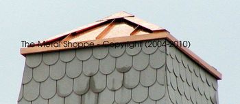 Standing Seam Copper Roof Top for Farmhouse Tower / Location: Fresno, CA

