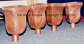 Custom Copper Leaderheads / Scuppers / Location: Sun Valley, CA
