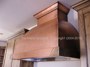 Dome Shape Copper Hood with Custom Welded Copper Molding / Location: Fresno, CA
