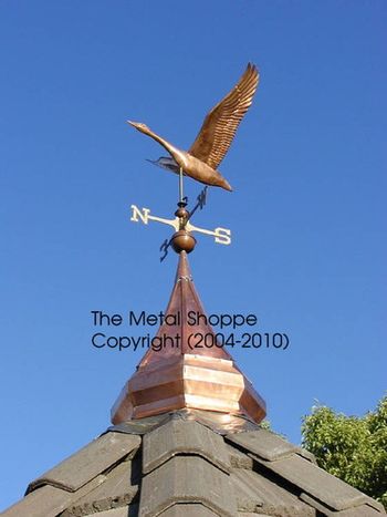 Custom Copper Finial by The Metal Shoppe - Prefabricated Copper Goose by others / Location: Fresno, CA
