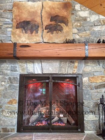 Custom Forged / Welded Fireplace Screen - Shaver Lake, CA
