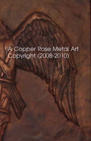 Copper Repousse/Chased Wall Hanging "The Weeping Virgin" Commission 3
