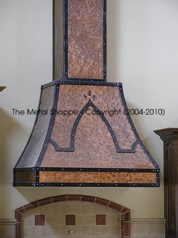 Large Custom Wall Mount Copper Hood - Close Up
