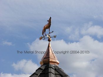 Copper Finial for Coyote Weather Vane - Prefabricated Coyote by others / Location: Fresno, CA
