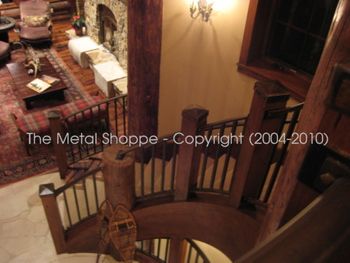 Forged Iron / Fabricated Rustic Stair Railing and Guard Rails 2
