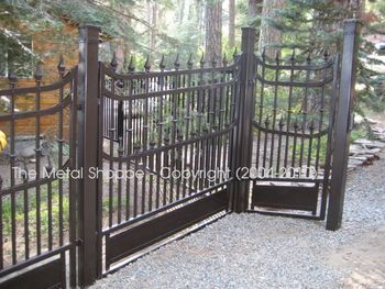 Custom Forged and Fabricated Side Yard Fence and Gate for Dog Run 2
