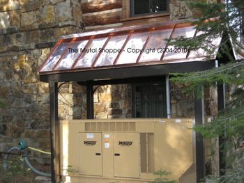 Standing Seam Copper Roof over generator / Location: Shaver Lake, CA
