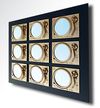 Prevail - Turntable Mirror Wall Sculpture - gold/black