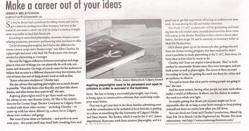 Feature on Being A Playwright Calgary Journal
