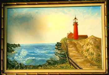 Lighthouse Painting. 1990 24x36"
