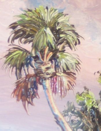 Fishing Hut - Close up, Cabbage Palm (The painting was destroyed).
