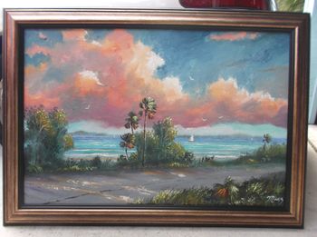 "Indian River Drive" 24 by 36" Oil on board. 10/23/18.   (SOLD - Original is owned by Collector from Orlando, FL)  You can also  Buy a Framed Print or Canvas Here! 
