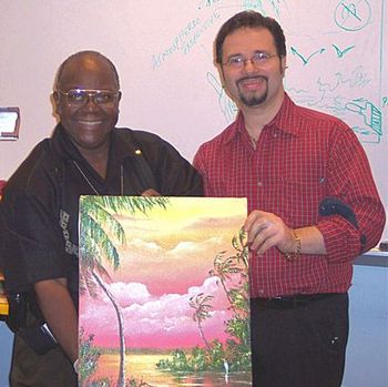 2006 Highwaymen R.L. Lewis & Mazz. "It's always a pleasure seeing R.L. Lewis and enjoyable painting together"
