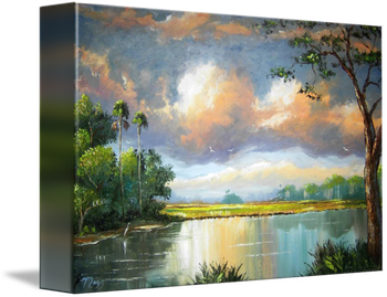 'Great Florida' 24 by 36" Oil on board. Knife & brush.. Dec 31st 2013. (SOLD - this Original is owned by a Collector from Boca Raton, FL... but you can....Buy a Quality Fine Art Print Here! 
