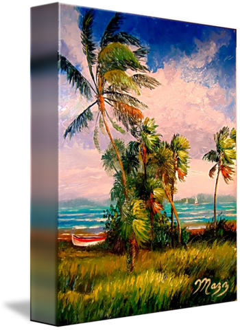 Featured on Back Cover of New Book "Mazz Florida Dreamscapes 2" 'Palm Hammock On The Indian River Lagoon  16 by 20"  Jan 16th 2021  (IN PRIVATE COLLECTION) BUT You can  Buy a Framed  or Unframed Print Here! 
