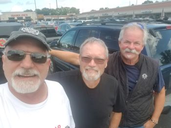 Ray Ligon, Joe Berry and  me hanging in the parking lot
