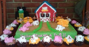 Farm themed bday cake for Makayla's 2nd bday
