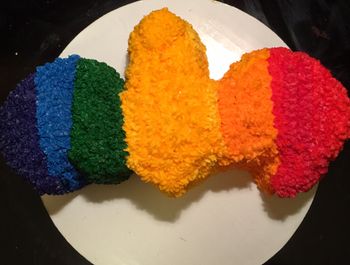 Rainbow bat cake
