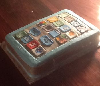 iPhone cake - side
