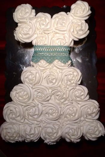 Wedding Dress Cupcake Cake
