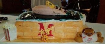 Front of MD Terrapin/boat themed birthday cake

