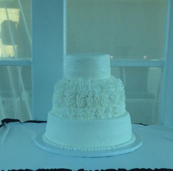 Chace/Miller Wedding Cake - White with Roses
