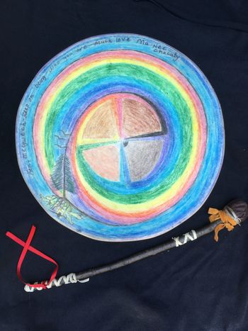 Rainbow Medicine Wheel Drum
