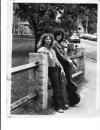 With Fiddlin' Ruthie Dornfeld in Cambridge, MA many years ago...

