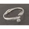 Guardian Angel Silver Plated Feather Bangle