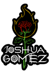 Joshua Gomez Flaming Rose Sticker