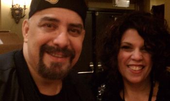 Jo Wymer with Pat DiNizio from the Smithereens
