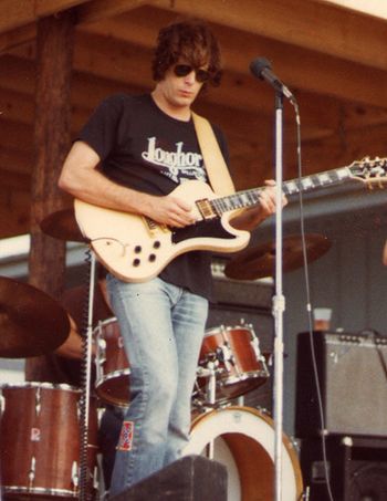 With The Train Robbery at a concert at the North Beach in Ft. Pierce, FL 1979.
