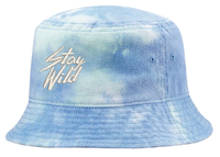 Stay Wild Bucket Hat (Blue Tie-Dye)