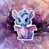 Periwinkle Chibi Dragon Sticker