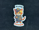 Major Cattitude Sticker
