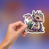 Kawaii Woodland Dragon Sticker